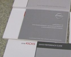 2018 Nissan Kicks Owner's Manual Set