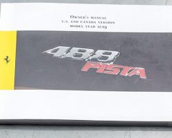 2019 Ferrari 488 Pista Owner's Manual