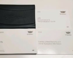 2019 Cadillac XT5 Owner's Manual Set