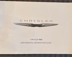 2019 Chrysler 300 Owner's Operator Manual User Guide
