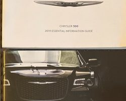 2019 Chrysler 300 Owner's Operator Manual User Guide Set