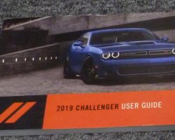 2019 Dodge Challenger Owner's  Manual User Guide