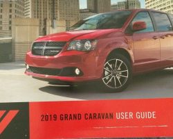 2019 Dodge Grand Caravan Owner's Manual User Guide