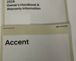 2019 Hyundai Accent Owner's Manual Set