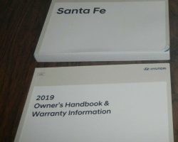 2019 Hyundai Santa Fe Owner's Manual Set