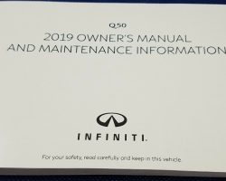 2019 Infiniti Q50 Owner's Manual