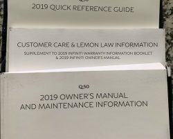 2019 Infiniti Q50 Owner's Manual Set