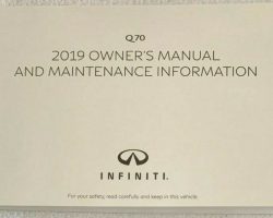 2019 Infiniti Q70 Owner's Manual