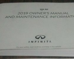 2019 Infiniti QX30 Owner's Manual