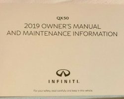 2019 Infiniti QX50 Owner's Manual