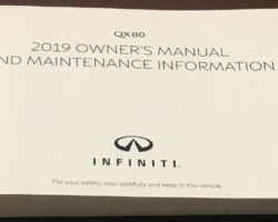2019 Infiniti QX80 Owner's Manual