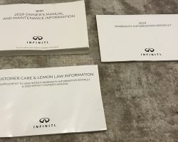 2019 Infiniti QX80 Owner's Manual Set
