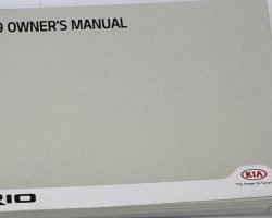 2019 Kia Rio Owner's Manual