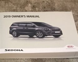 2019 Kia Sedona Owner's Manual