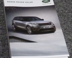 2019 Land Rover Range Rover Velar Owner's Operator Manual User Guide