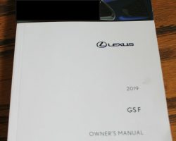 2019 Lexus GS F Owner's Manual