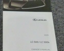 2019 Lexus LC Owner's Manual