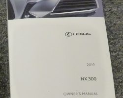 2019 Lexus NX300 Owner's Manual