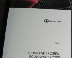 2019 Lexus RC Owner's Manual