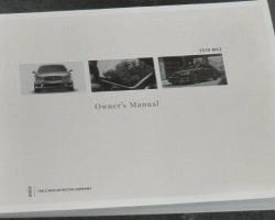 2019 Lincoln MKZ Owner's Manual
