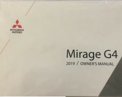 2019 Mitsubishi Mirage G4 Owner's Manual