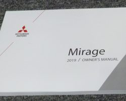 2019 Mitsubishi Mirage Owner's Manual