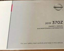 2019 Nissan 370Z Owner's Manual