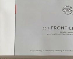 2019 Nissan Frontier Owner's Manual