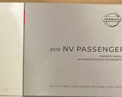 2019 Nissan NV Passenger Owner's Manual