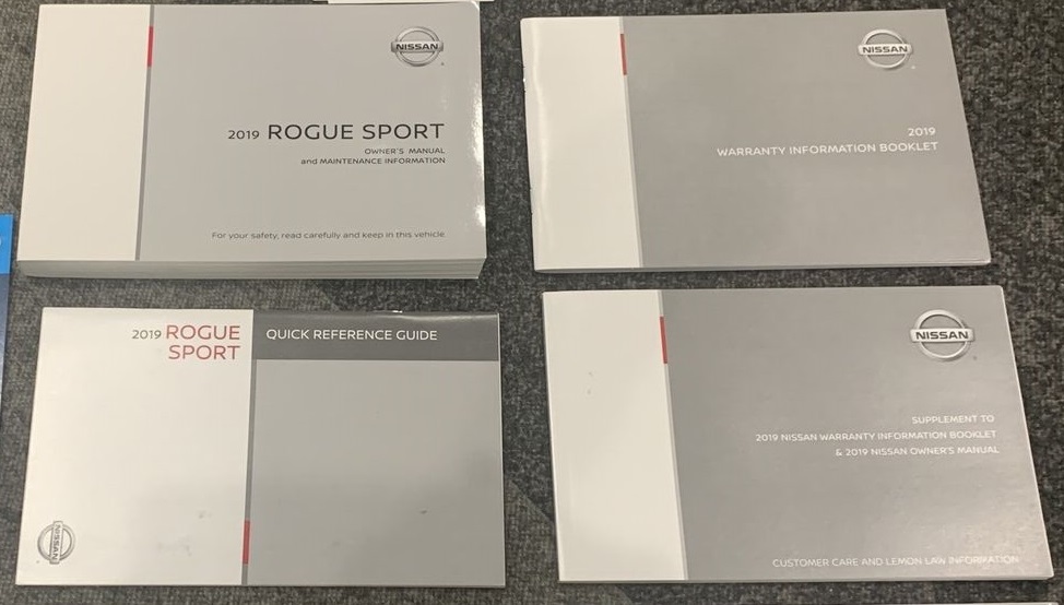 2019 Nissan Rogue Sport Owner’s Manual Set DIY Repair Manuals