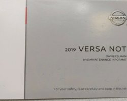 2019 Nissan Versa Note Owner's Manual