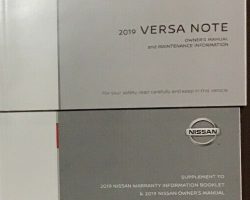 2019 Nissan Versa Note Owner's Manual Set