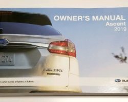 2019 Subaru Ascent Owner's Manual