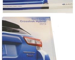 2019 Subaru Crosstrek Hybrid Owner's Manual Set