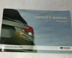 2019 Subaru Forester Owner's Manual