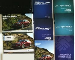 2019 Subaru Legacy Owner's Manual Set