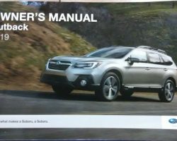 2019 Subaru Outback Owner's Manual