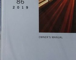 2019 Toyota 86 Owner's Manual