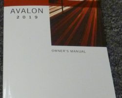 2019 Toyota Avalon Owner's Manual