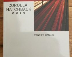 2019 Toyota Corolla Hatchback Owner's Manual