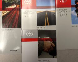 2019 Toyota Corolla Hatchback Owner's Manual Set