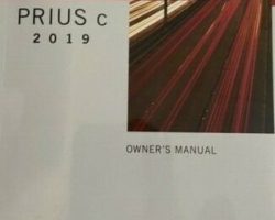 2019 Toyota Prius c Owner's Manual