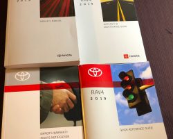 2019 Toyota Rav4 Owner's Manual Set
