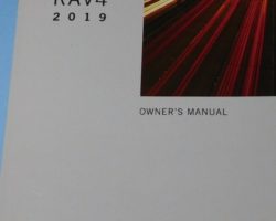 2019 Toyota Rav4 Owner's Manual