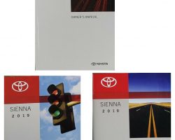 2019 Toyota Sienna Owner's Manual Set