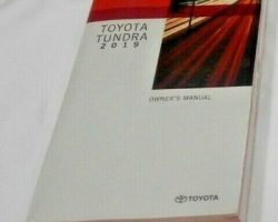 2019 Toyota Tundra Owner's Manual
