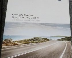 2019 Volkswagen Golf, Golf GTI & Golf R Owner's Manual