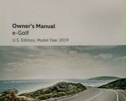 2019 Volkswagen e-Golf Owner's Manual