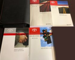 2019 Toyota Avalon Hybrid Owner's Manual Set