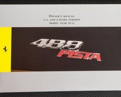 2020 Ferrari 488 Pista Owner's Manual